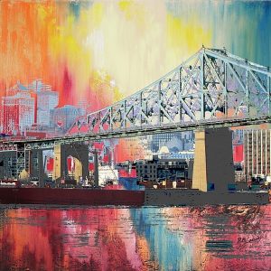 Paulette Marie Sauvé Fine art original paintings aluminum cityscape