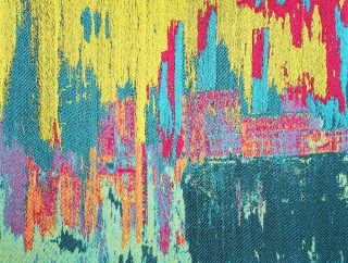 TURQUOISE CITY woven tapestry-framed 30 inches H x 38 W