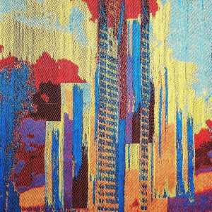 CITY SUNRISE KPMG-27 inches H X 22 W-woven tapestry Cotton