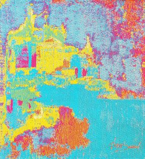 le-vieux-port-tapestry-mixed-media