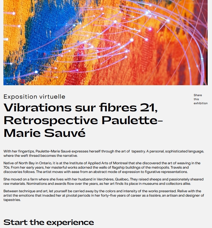 Vibrations on Fibers 21 Retrospective, by Paulette-Marie Sauvé