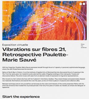 Vibrations on Fibers 21 Retrospective, by Paulette-Marie Sauvé